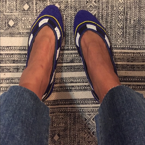 Vintage*** Caparros beaded flats - Picture 2 of 4